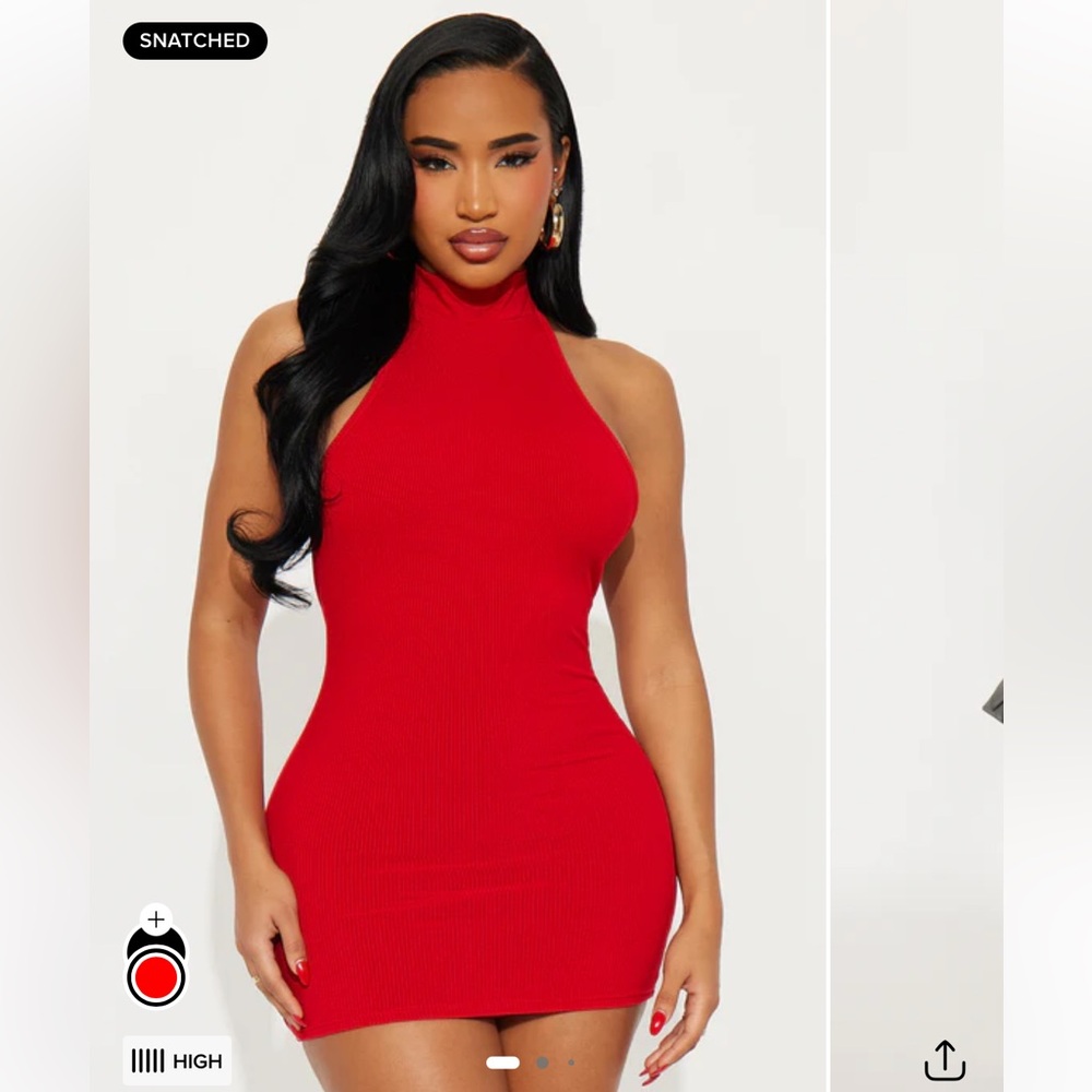 Chic Red Sleeveless Mini Dress
